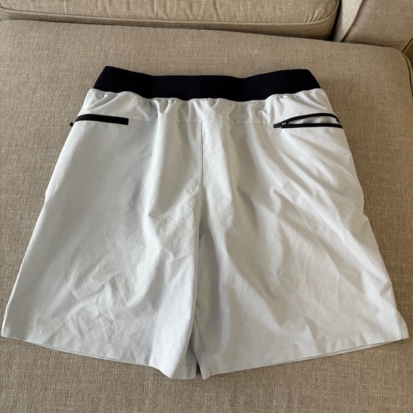 Fabletics Men's Light Icy Blue Athletic Shorts - Picture 3 of 3